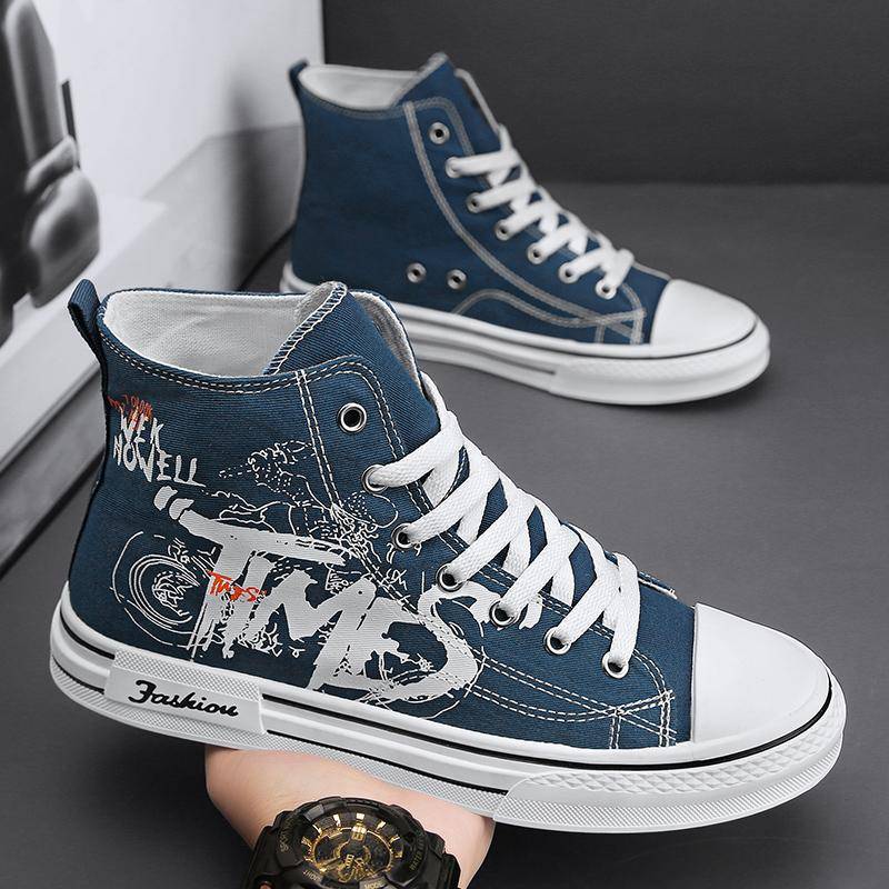 Mode Herren Trend High Top Canvas Skateboarding Atmungsaktive Schuhe Studenten Jungen Männlich Beliebte Casual Weiche Sohle Laufschuhe Für Teenager 41 blau Mode Herren Trend High Top Canvas Skateboarding Atmungsaktive Schuhe Studenten Jungen Männlich Beliebte Casual Weiche Sohle Laufschuhe Für Teenager 41 blau von Joom DACH