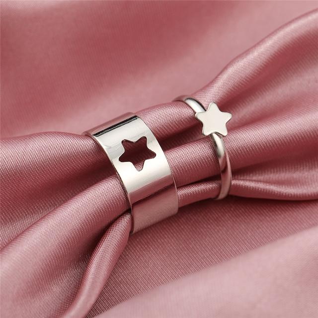 Mode Herz Ringe Set Liebesringe für Paare Liebende Männer Frauen Mädchen Valentinstag Party Geschenk für Freundin Eheringe von Joom DACH