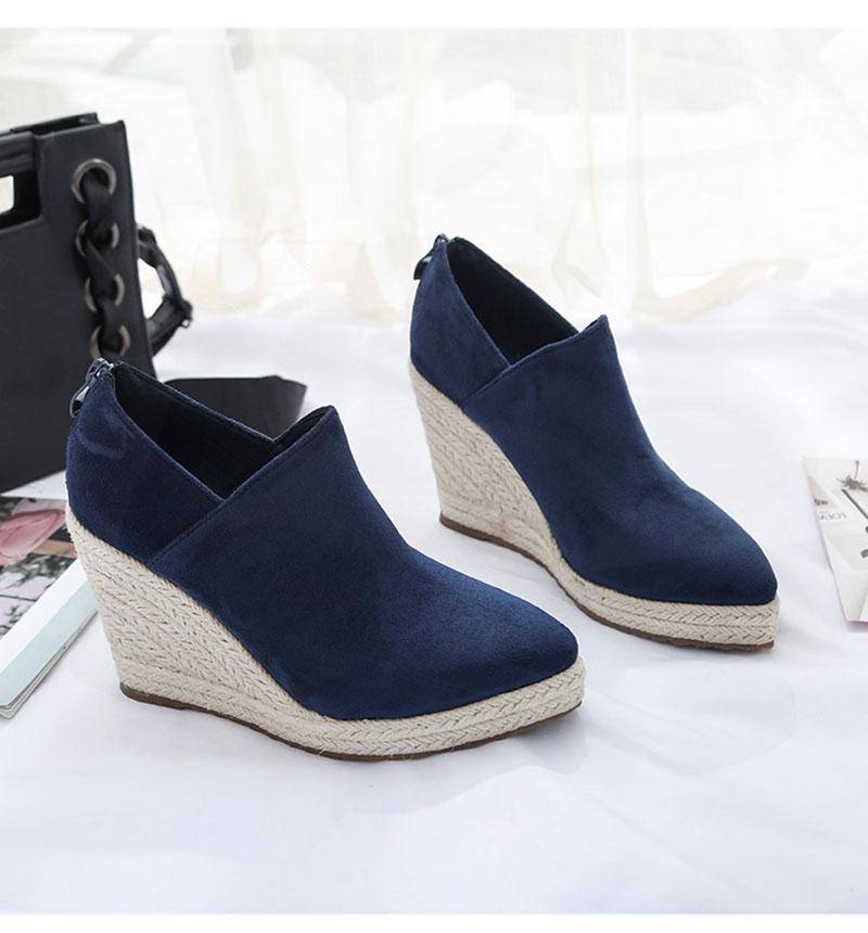 Mode High Heels Frauen Party Schuhe Marke Modell Schuhe Elegante Damen Keile 10 cm Super Hohe Frauen Pumpen 36 dunkelblaue von Joom DACH