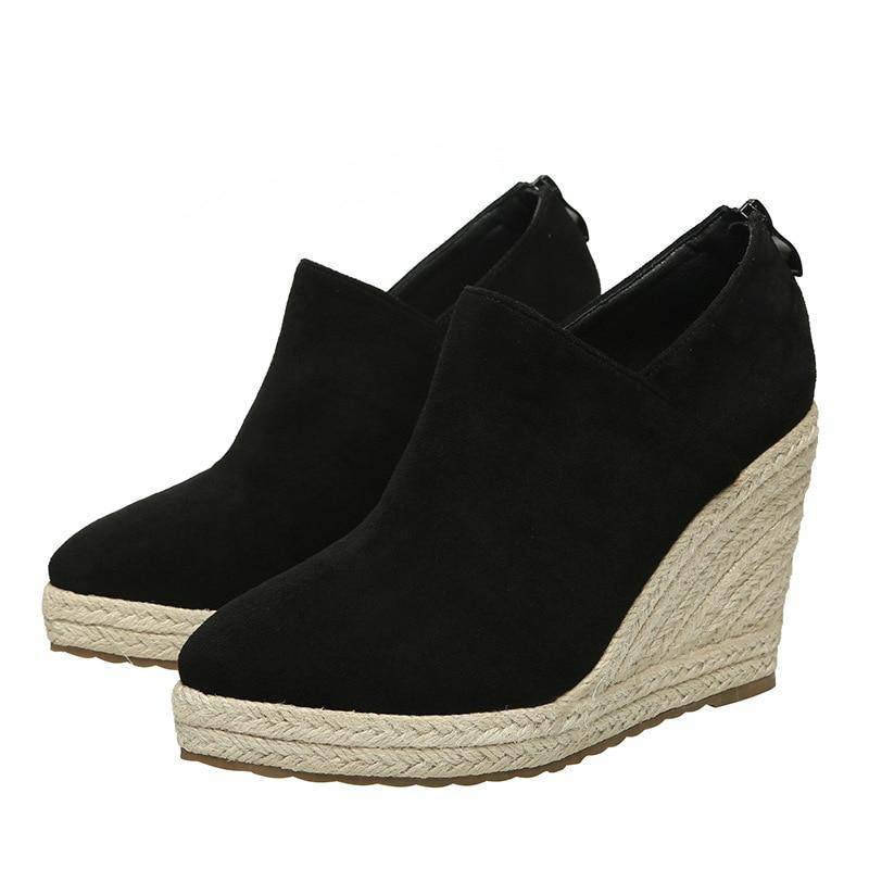 Mode High Heels Frauen Party Schuhe Marke Modell Schuhe Elegante Damen Keile 10 cm Super Hohe Frauen Pumpen 36 schwarz von Joom DACH