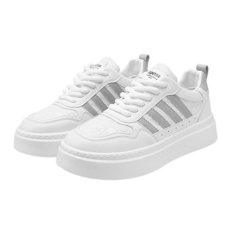 Mode Hohe Qualität Leder Herren Freizeitschuhe Plateau Bequeme Herren Laufschuhe Dicke Sohle Lauf-Sneakers Sportschuhe 39 von Joom DACH