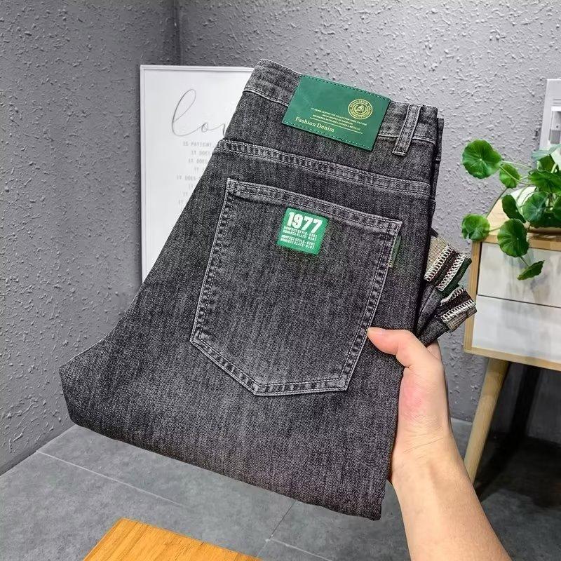 Mode Jeans Herren Trendy Herren Slim Fit Skinny Hosen Herrenhosen Frühling und Herbst Sommer Neue elastische schöne lässige lange Hosen 33 schwarz von Joom DACH
