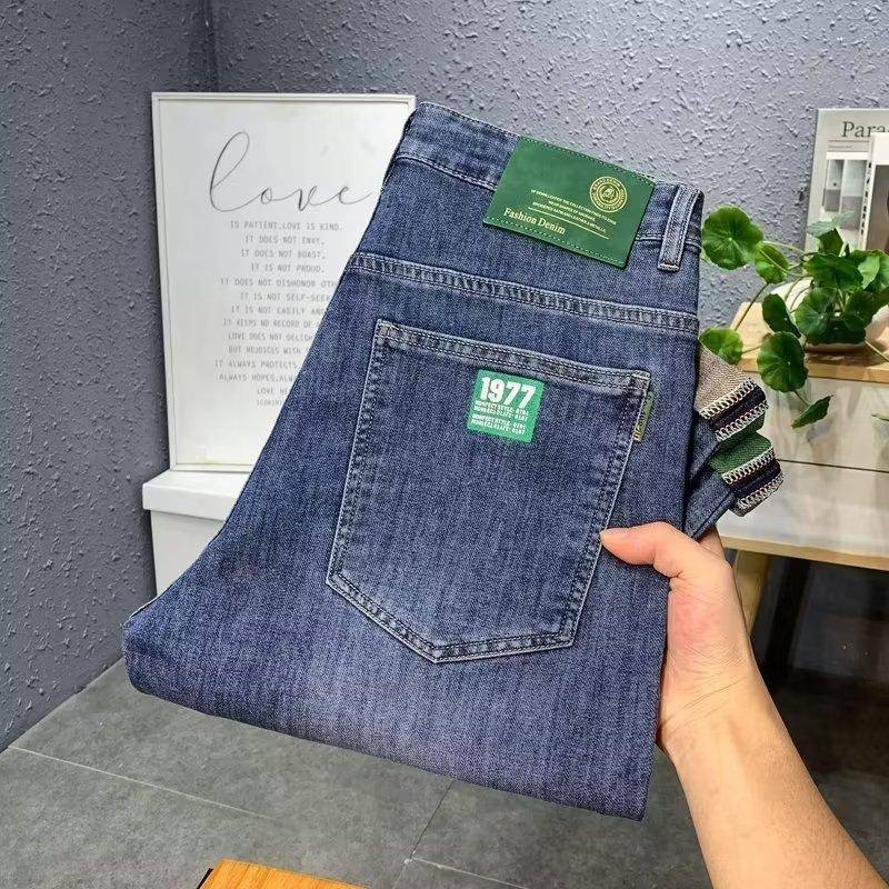 Mode Jeans Herren Trendy Herren Slim Fit Skinny Hosen Herrenhosen Frühling und Herbst Sommer Neue elastische schöne lässige lange Hosen 36 von Joom DACH