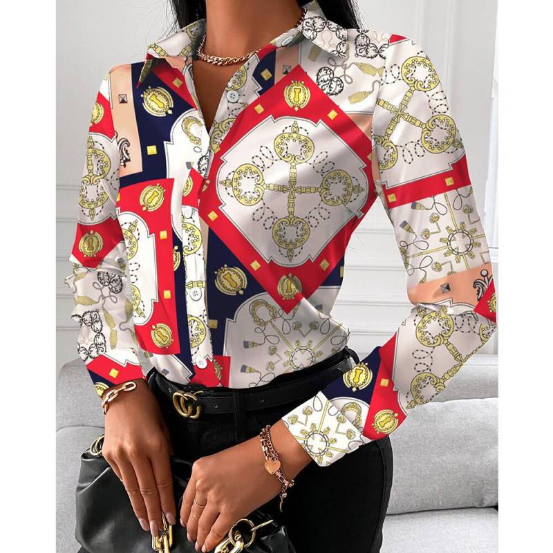 Mode Kette Leopard Gedruckt Dame Büro Hemd Elegante drehen-unten Kragen Bluse Casual-Taste Langarm Neue Herbst Frauen tops S Mode Kette Leopard Gedruckt Dame Büro Hemd Elegante drehen-unten Kragen Bluse Casual-Taste Langarm Neue Herbst Frauen tops S von Joom DACH
