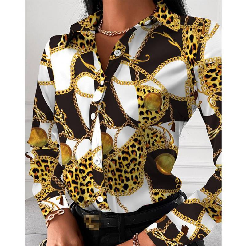 Mode Kette Leopard Gedruckt Dame Büro Hemd Elegante drehen-unten Kragen Bluse Casual-Taste Langarm Neue Herbst Frauen tops XL Mode Kette Leopard Gedruckt Dame Büro Hemd Elegante drehen-unten Kragen Bluse Casual-Taste Langarm Neue Herbst Frauen tops XL von Joom DACH