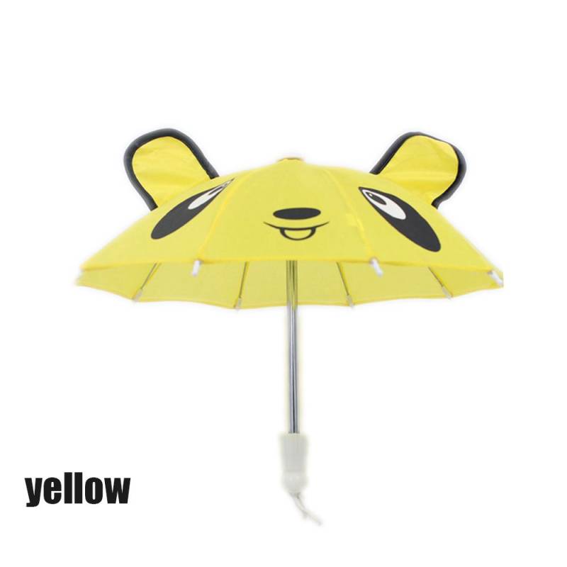 Mode Kinder Geschenk Puppen Tier Muster Regenschirme Regenschirm Sonnenschirm Puppe Zubehör gelb von Joom DACH