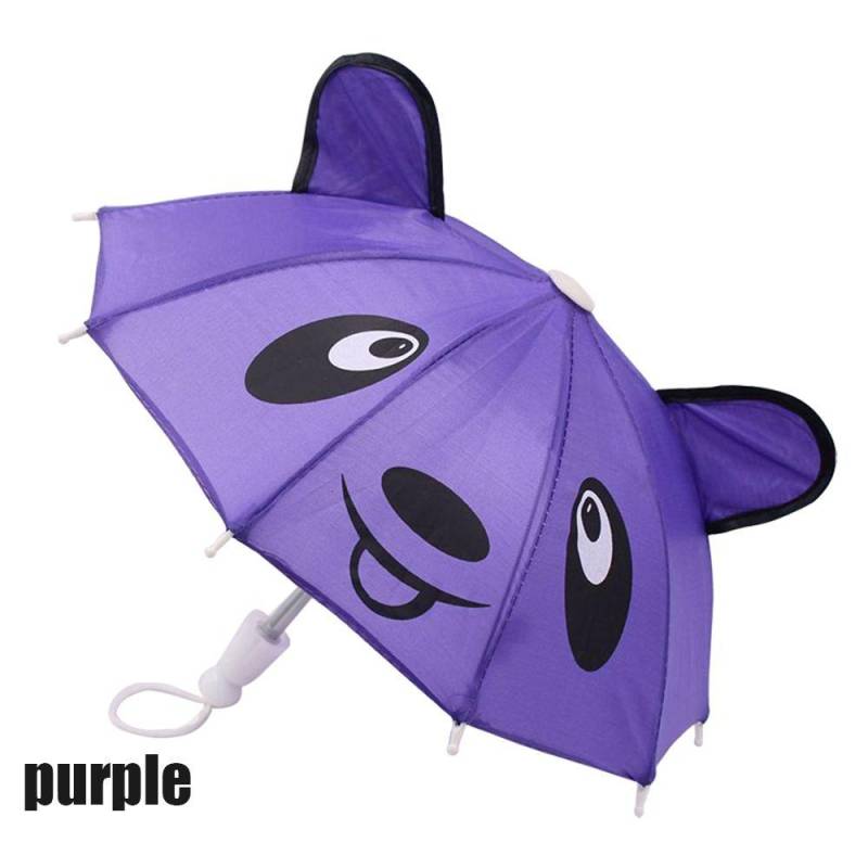 Mode Kinder Geschenk Puppen Tier Muster Regenschirme Regenschirm Sonnenschirm Puppe Zubehör violett von Joom DACH