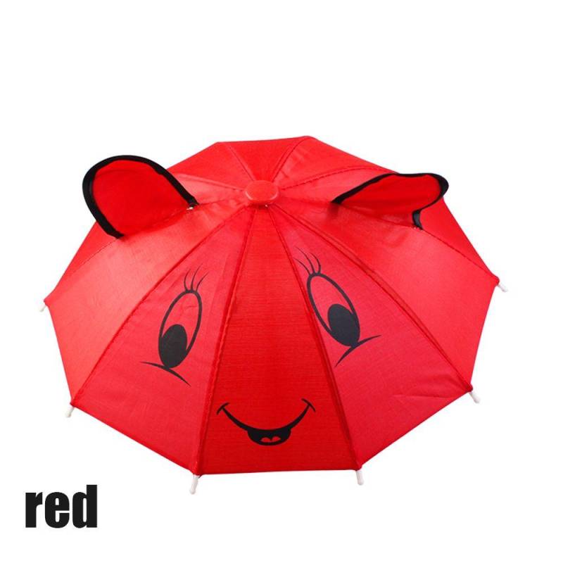 Mode Kinder Geschenk Puppen Tier Muster Regenschirme Regenschirm Sonnenschirm Puppe Zubehör rot von Joom DACH