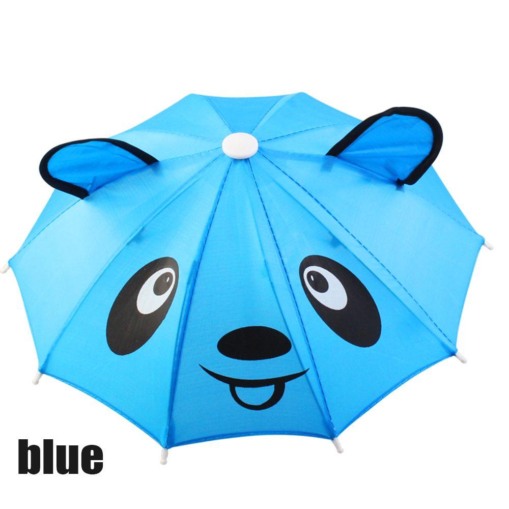 Mode Kinder Geschenk Puppen Tier Muster Regenschirme Regenschirm Sonnenschirm Puppe Zubehör blau von Joom DACH