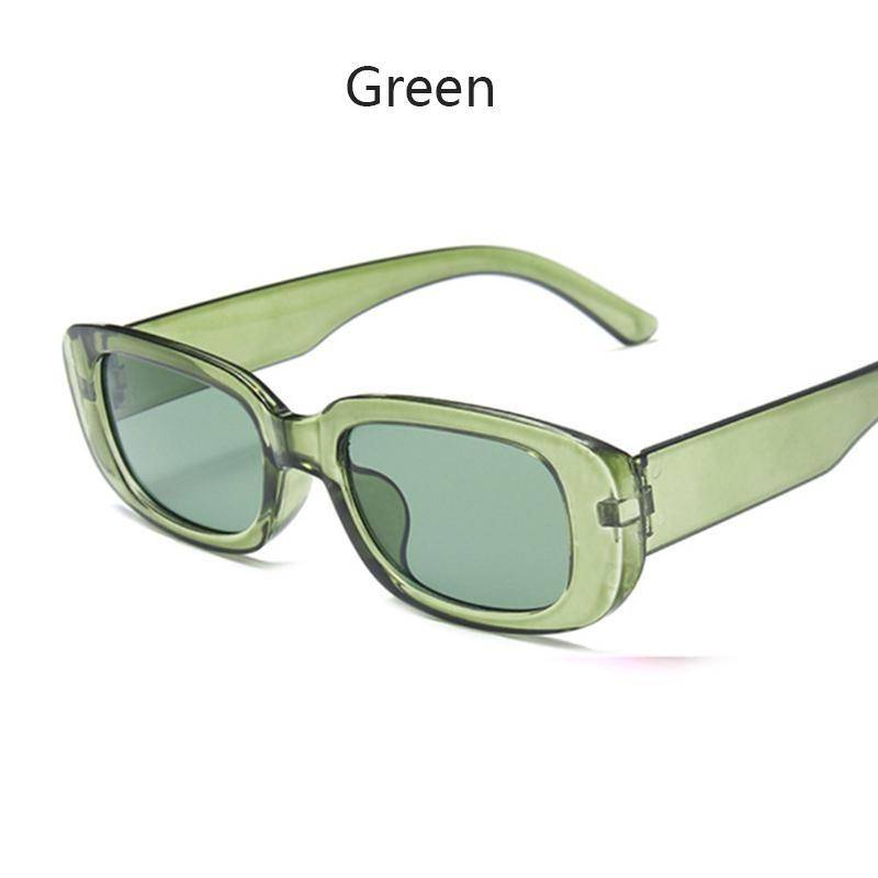 Mode Klassische Vintage Sonnenbrille Frauen Retro Rechteck Sonnenbrille Weibliche Kleine Rahmen Brillen grün von Joom DACH