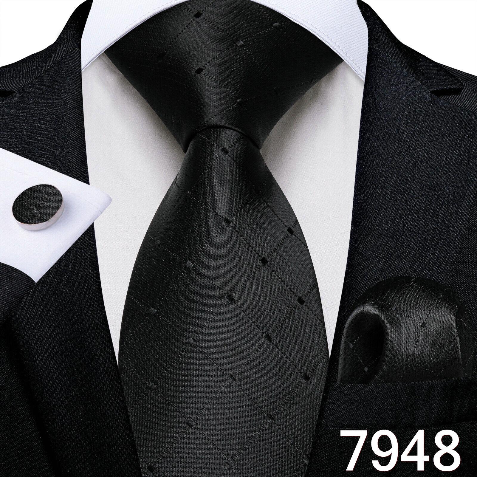 Mode-Krawatte für Herren, einfarbig, Hochzeitskrawatte, Seidenkrawatte, Taschentuch, Manschettenknöpfe für Business, Dibangu N-7948 von Joom DACH