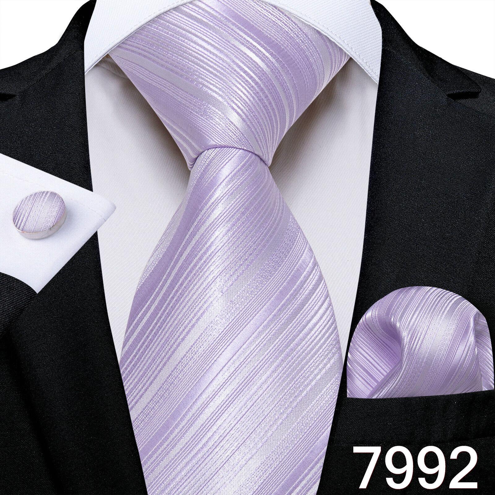 Mode-Krawatte für Herren, einfarbig, Hochzeitskrawatte, Seidenkrawatte, Taschentuch, Manschettenknöpfe für Business, Dibangu N-7992 von Joom DACH