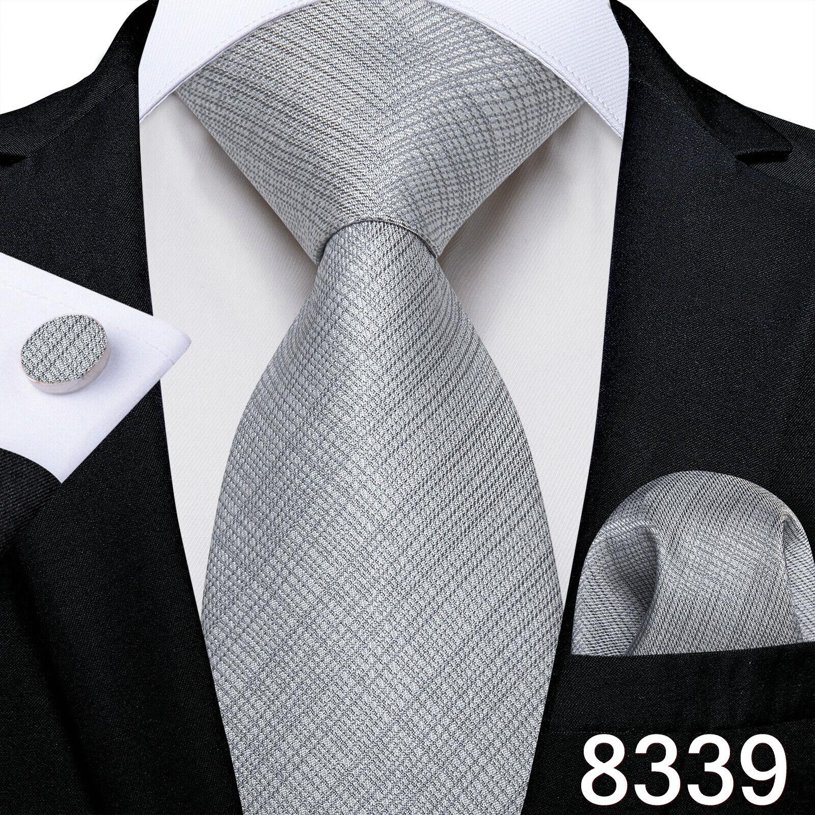 Mode-Krawatte für Herren, einfarbig, Hochzeitskrawatte, Seidenkrawatte, Taschentuch, Manschettenknöpfe für Business, Dibangu N-8339 von Joom DACH