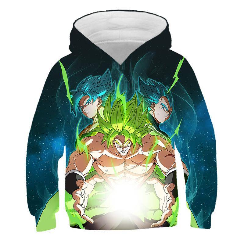 Mode Lässig Anime Cartoon Goku Hoodies 3D Gedruckt Kinder Sweatshirts Junge Mädchen Kinder Coole Streetwear Pullover Tops 150 von Joom DACH