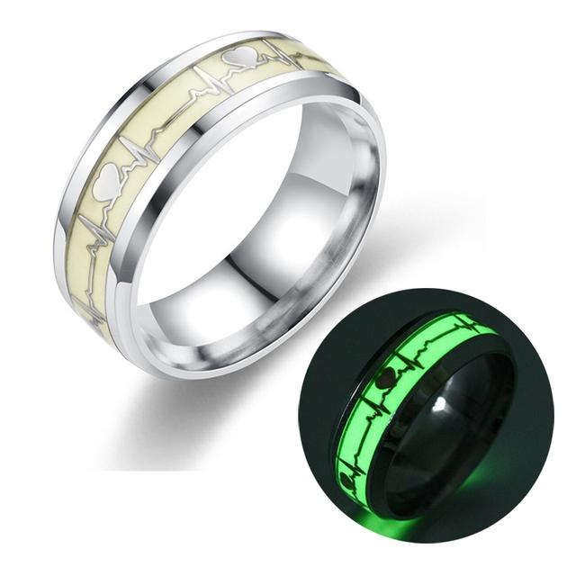 Mode Leuchtenden Drachen Ring Retro Edelstahl Fluoreszierende Ring Plus Größe Paar Schmuck Für Männer 10 von Joom DACH