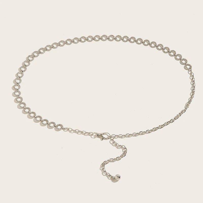 Mode Luxus frauen Strass Gürtel Weibliche Reihe Helle Braut Bling Kristall Taille Kette Gürtel Strass silber von Joom DACH