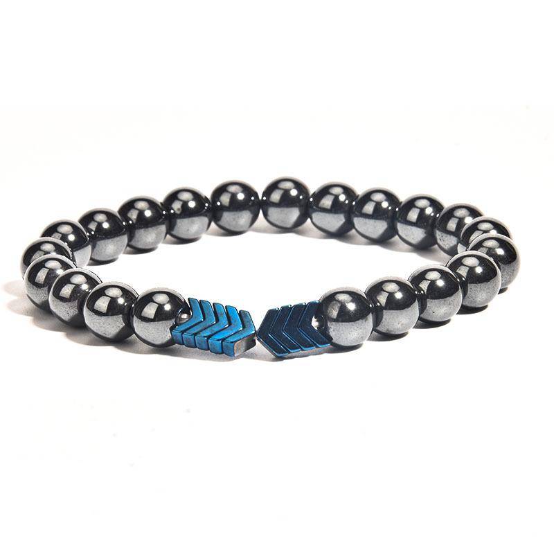 Mode Magnetische Armband Hämatit Stein Perlen Armband Healthcare Gewicht Verlust Abnehmen Armbänder Frauen Männer Schmuck von Joom DACH