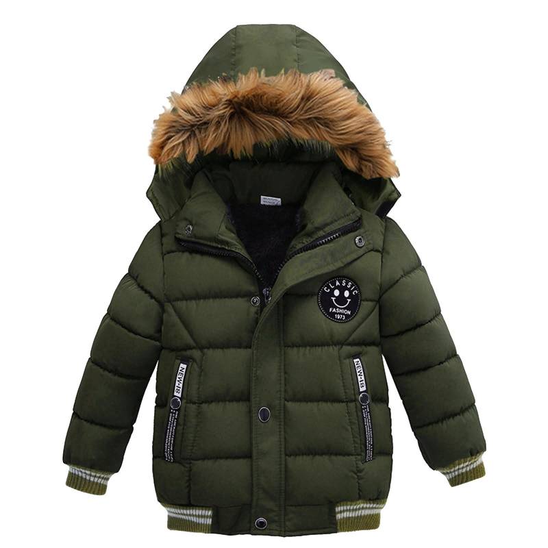 Mode Mantel Kinder Winter Jacke Mantel Jungen Jacke Warme Kapuze Kinder Kleidung 100 khaki von Joom DACH