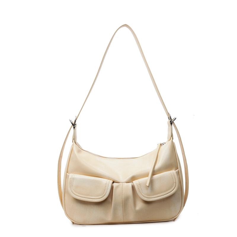 Mode Mehrfachtaschen Achseltasche Damen Neue Lässige Vielseitige Schulter-Umhängetasche beige von Joom DACH