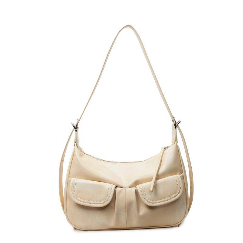 Mode Mehrfachtaschen Achseltasche Damen Neue Lässige Vielseitige Schulter-Umhängetasche beige von Joom DACH