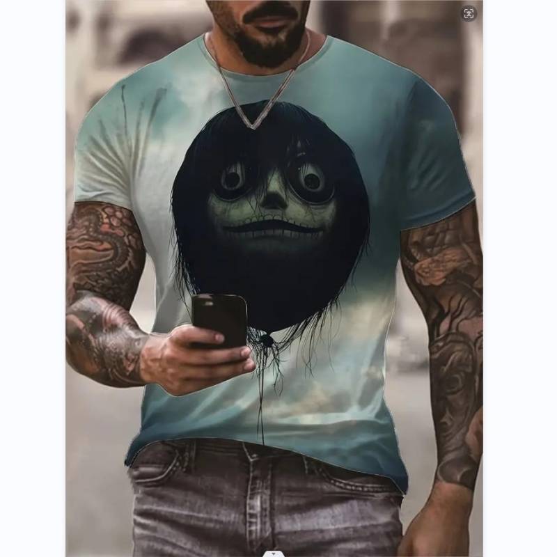 Mode Niedlichen Cartoon Sommer Männer T-shirts Leichte Atmungsaktive Casual Kinder Rundhals Ärmel Kurze Streetwear Übergroßen Tops XL von Joom DACH