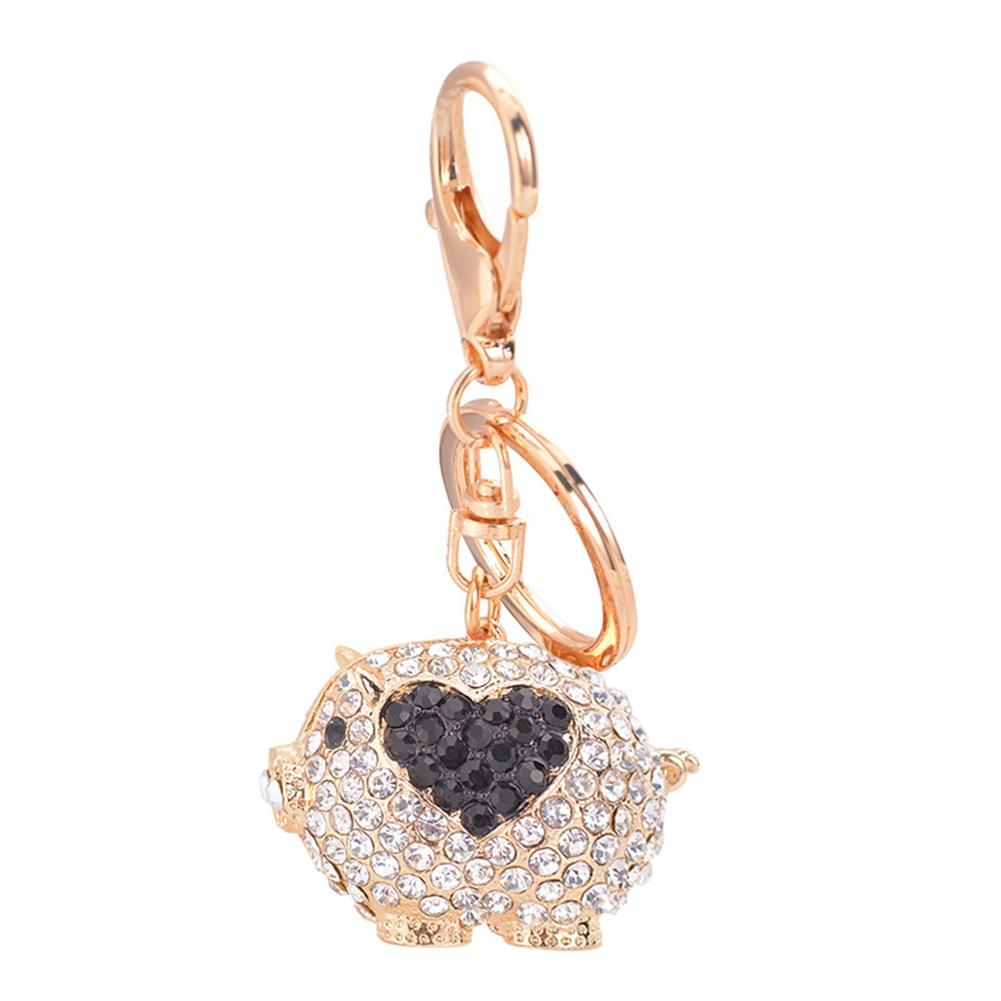 Mode Niedliches Kleines Schweinchen Paar Damen Schlüsselanhänger Schmuck Geschenk (Weiß  Schwarz) von Joom DACH
