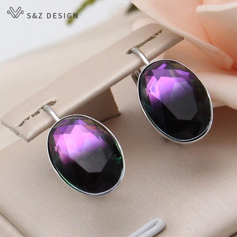 Mode Oval Ei Form Nachahmung Turmalin Tropfen Ohrringe Für Frauen Hochzeit Rose Gold Farbe Eardrop Schmuck von Joom DACH