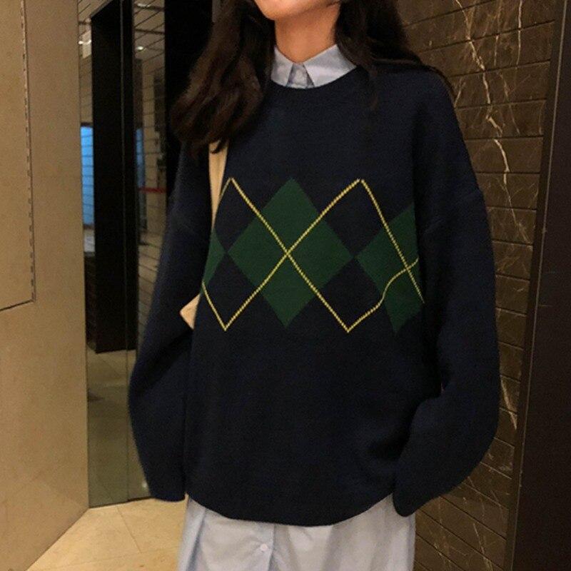 Mode Oversize Pullover Pullover Herbst Winter Lose Ebene Gestrickte Pullover Frauen Vintage Frauen Jumper Sueter Mujer 16691 One Size blau Mode Oversize Pullover Pullover Herbst Winter Lose Ebene Gestrickte Pullover Frauen Vintage Frauen Jumper Sueter Mujer 16691 One Size blau von Joom DACH