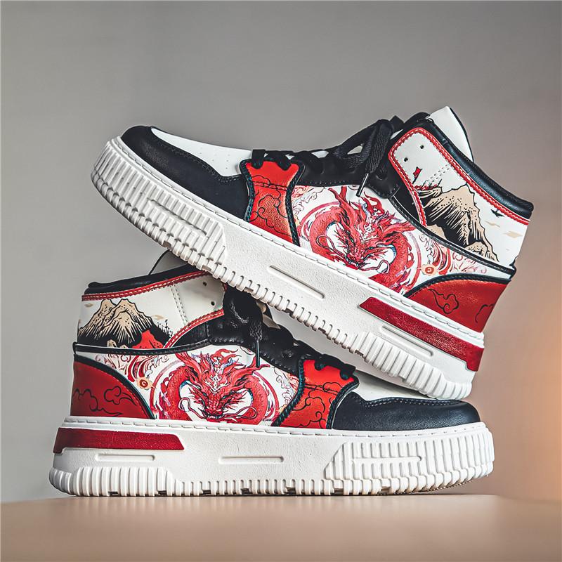 Mode PARZIVAL Anime Schuhe Turnschuhe Cartoon Cosplay Schuhe Männer Frauen Casual Schuhe Laufschuhe Tenis de Hombres Dropshipping 42 rot von Joom DACH