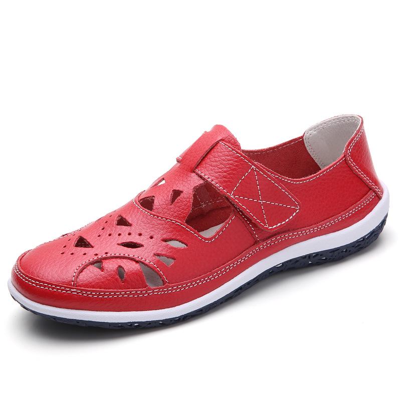 Mode PU Leder Frauen Casual Schuhe Mokassins Loafers Fahren Wohnungen Hohl Sandale 39 rot Mode PU Leder Frauen Casual Schuhe Mokassins Loafers Fahren Wohnungen Hohl Sandale 39 rot von Joom DACH