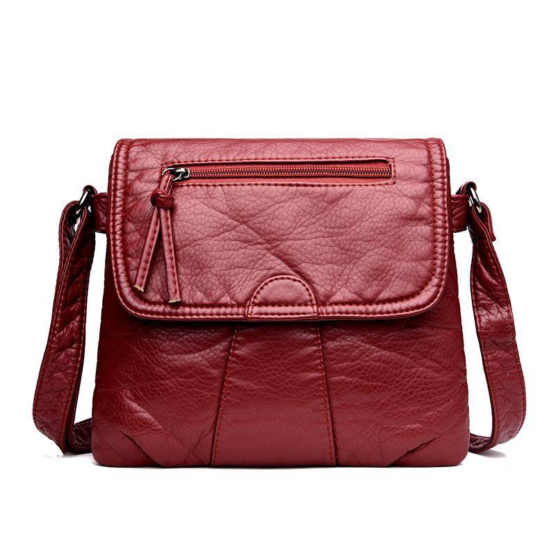 Mode PU Leder Handtaschen Frauen Umhängetaschen Designer Schwarz Kleine Frauen Messenger Tasche Damen Schulter Taschen Pures und Taschen rot von Joom DACH