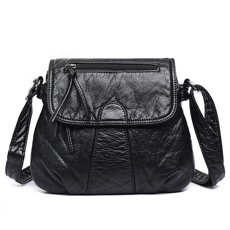 Mode PU Leder Handtaschen Frauen Umhängetaschen Designer Schwarz Kleine Frauen Messenger Tasche Damen Schulter Taschen Pures und Taschen schwarz von Joom DACH