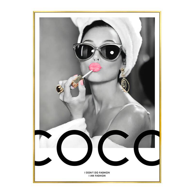 Mode Parfüm Frauen Super Auto Poster Luxus Schwarz Weiß Paris Dekorative Gemälde Leinwand Wand Kunst Bilder Wohnzimmer Dekor 40x60cm No Framed von Joom DACH