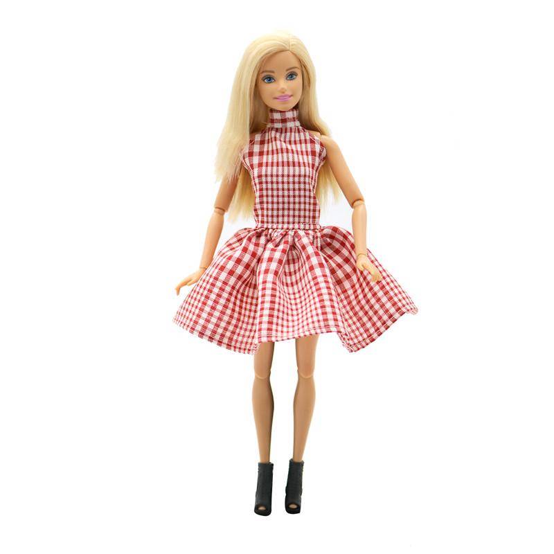 Mode Plaid Rock Nette Prinzessin Puppen Kleidung Kleider Zubehör Kinder Puzzle Spielzeug Mädchen Geschenk 1pcs rot von Joom DACH