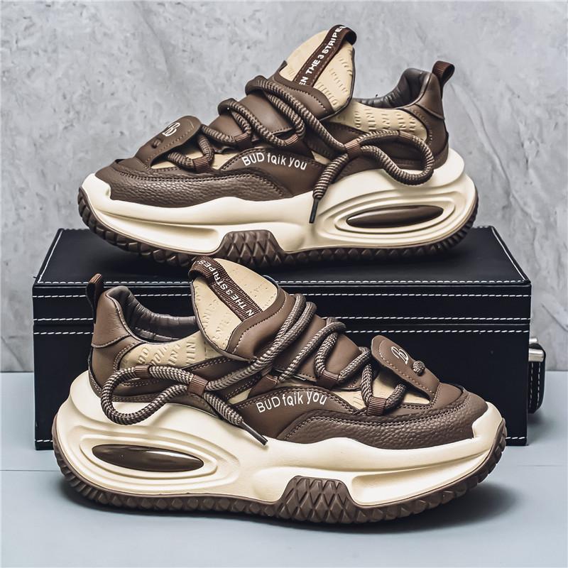 Mode Plattform Vulkanisierte Turnschuhe Männer Koreanische Casual Schuhe Für Männer Street Style Chunky Social männer Turnschuhe Schuhe Männlichen Punk 44 braun von Joom DACH