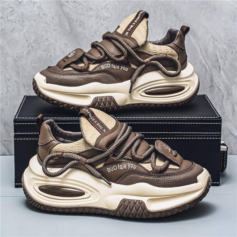 Mode Plattform Vulkanisierte Turnschuhe Männer Koreanische Casual Schuhe Für Männer Street Style Chunky Social männer Turnschuhe Schuhe Männlichen Punk 44 braun von Joom DACH