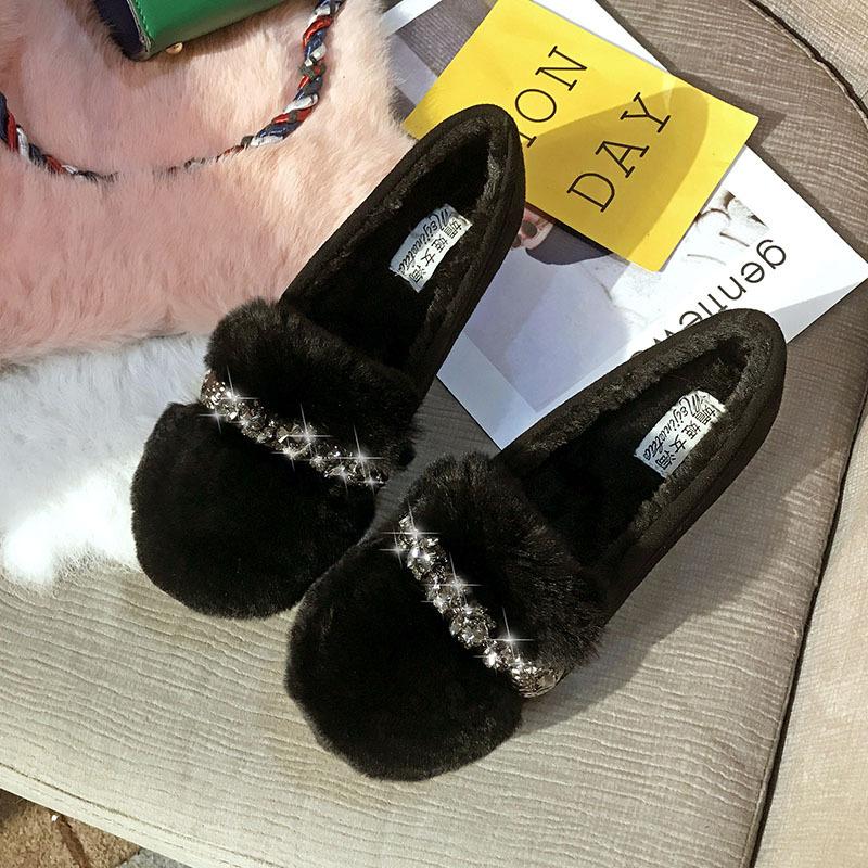 Mode Plus Größe 42/43 Pelz Schuhe Frau AB Kristall Wohnungen Echt Kaninchen Haar Pelzigen Mokassins Dame Plüsch Faulenzer Schwangere Frauen Schuhe Winter 9.5 schwarz Mode Plus Größe 42/43 Pelz Schuhe Frau AB Kristall Wohnungen Echt Kaninchen Haar Pelzigen Mokassins Dame Plüsch Faulenzer Schwangere Frauen Schuhe Winter 9.5 schwarz von Joom DACH