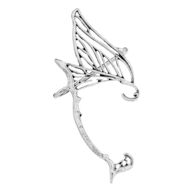 Mode Punk Schmetterling Elf Ohr Clip Trendy Design Flüssigkeit Metall Flügel Ohr Manschette Stud Piercing Ohrringe für Frauen Mädchen schmuck von Joom DACH