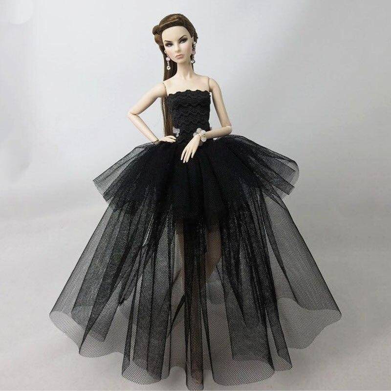 Mode Puppe Kleidung Für Barbie Puppe Kleid Vestidoes Multi-schicht Party Kleider Outfits Für 1/6 Puppe Zubehör Kinder DIY spielzeug for 11.5" height dolls  schwarz von Joom DACH