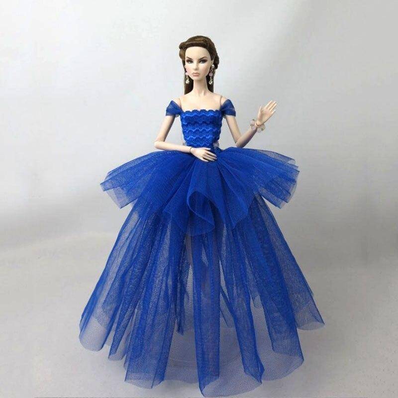 Mode Puppe Kleidung Für Barbie Puppe Kleid Vestidoes Multi-schicht Party Kleider Outfits Für 1/6 Puppe Zubehör Kinder DIY spielzeug for 11.5" height dolls  blau von Joom DACH