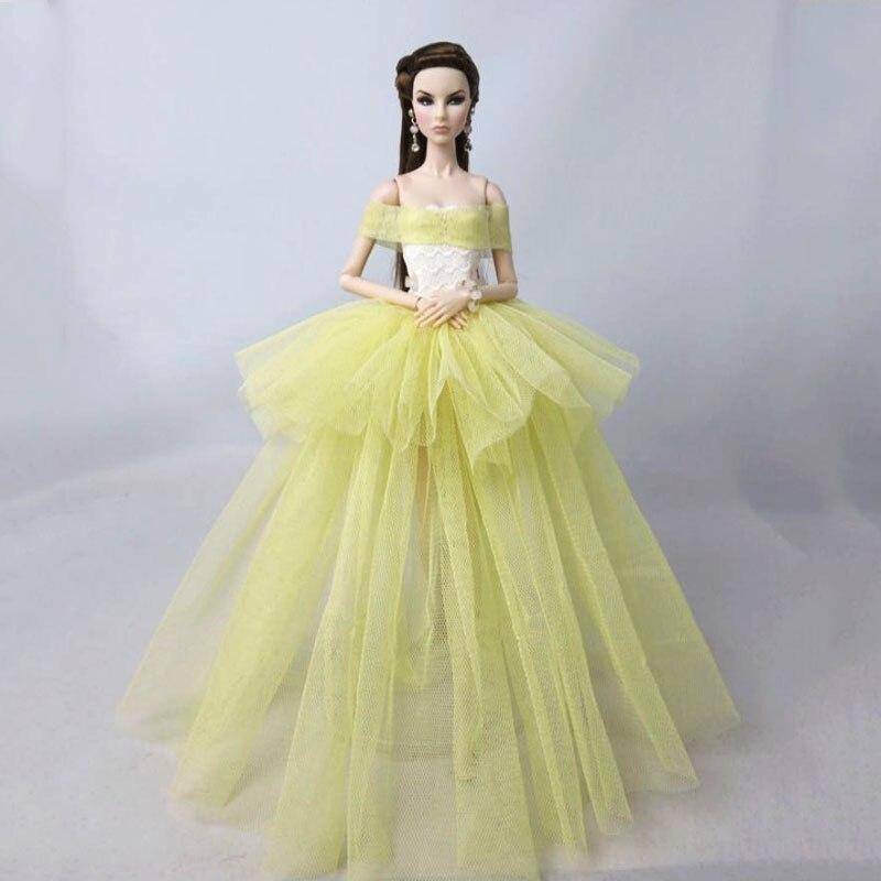Mode Puppe Kleidung Für Barbie Puppe Kleid Vestidoes Multi-schicht Party Kleider Outfits Für 1/6 Puppe Zubehör Kinder DIY spielzeug for 11.5" height dolls  gelb von Joom DACH