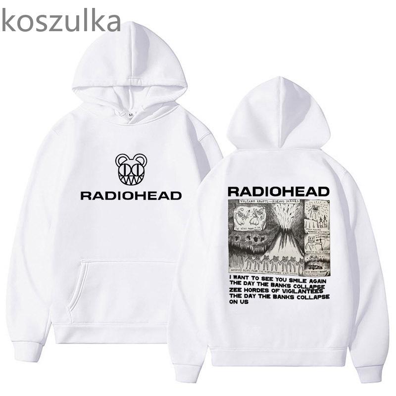 Mode Radiohead Hoodie Herren Damen Sweatshirts Übergroße Kleidung Harajuku Pullover Grunge Jungen Mädchen Streetwear Damen Oberteile S von Joom DACH