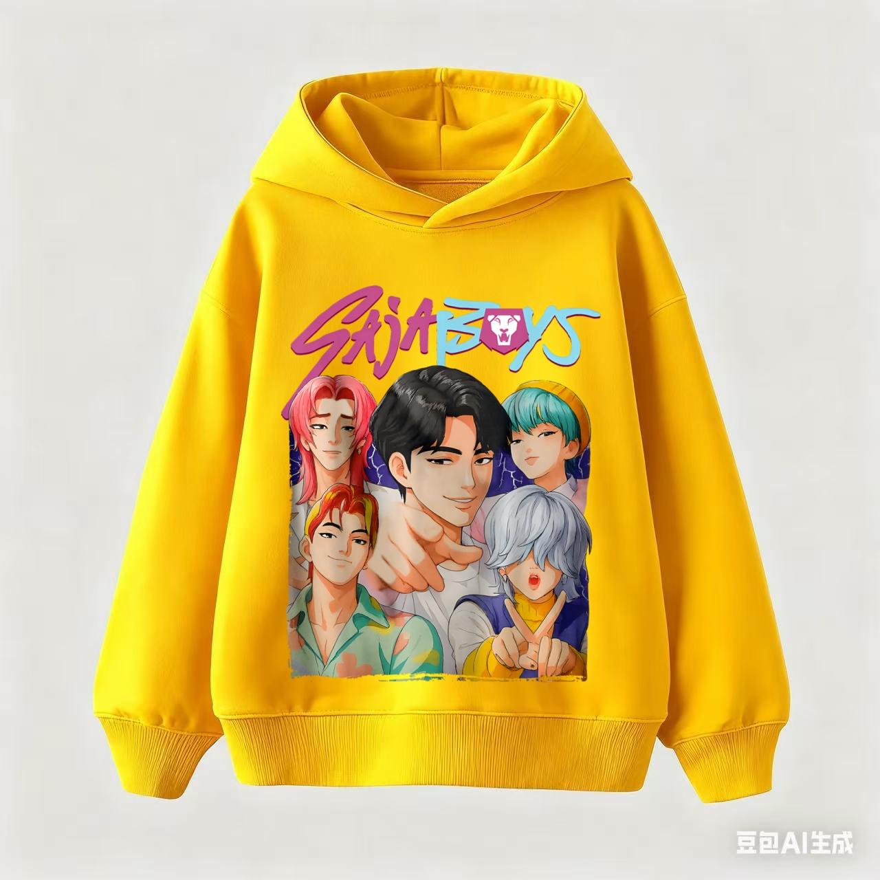 Mode Rumi Sweatshirt Pullover Niedlich Langärmlig Herbst Jungen Mädchen Cartoon Y2K Kapuzenpullover Sportbekleidung 2026 KPop Demon Hunters Kapuzenpullover 130 von Joom DACH