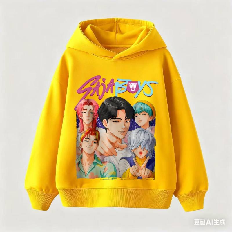 Mode Rumi Sweatshirt Pullover Niedlich Langärmlig Herbst Jungen Mädchen Cartoon Y2K Kapuzenpullover Sportbekleidung 2026 KPop Demon Hunters Kapuzenpullover 130 von Joom DACH