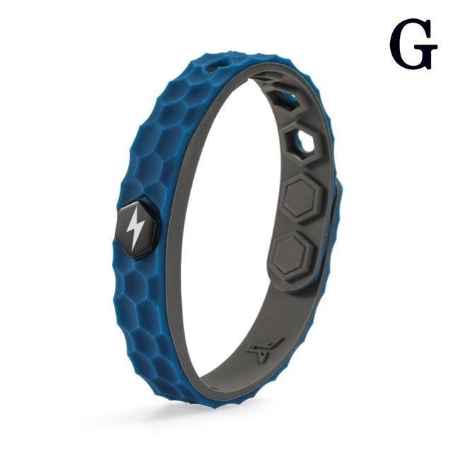 Mode Silikon Anion Armband Männer Frauen Anti-statische Ionen Sport Armband Energie Negative Paar Armreif Balance Armband blau von Joom DACH