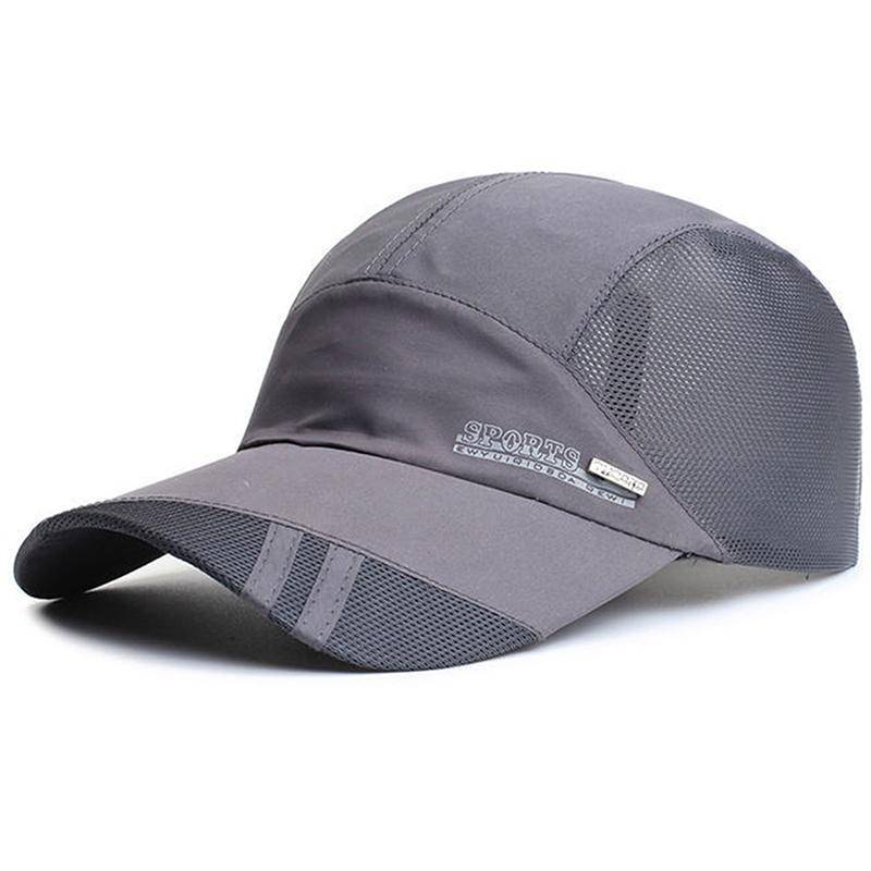 Mode Sommer Outdoor Baseball Hut für Männer Frauen Lauf Visor Cap Neue Angeln Cool Quick Dry Mesh Cap dunkelgraue von Joom DACH