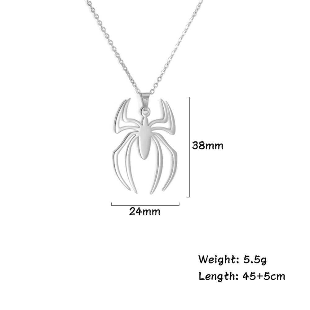 Mode Spinne Anhänger Halskette Männer Frauen Spinne Halskette Männlich Halsband Box Kette Edelstahl Schmuck Geschenke Punk von Joom DACH