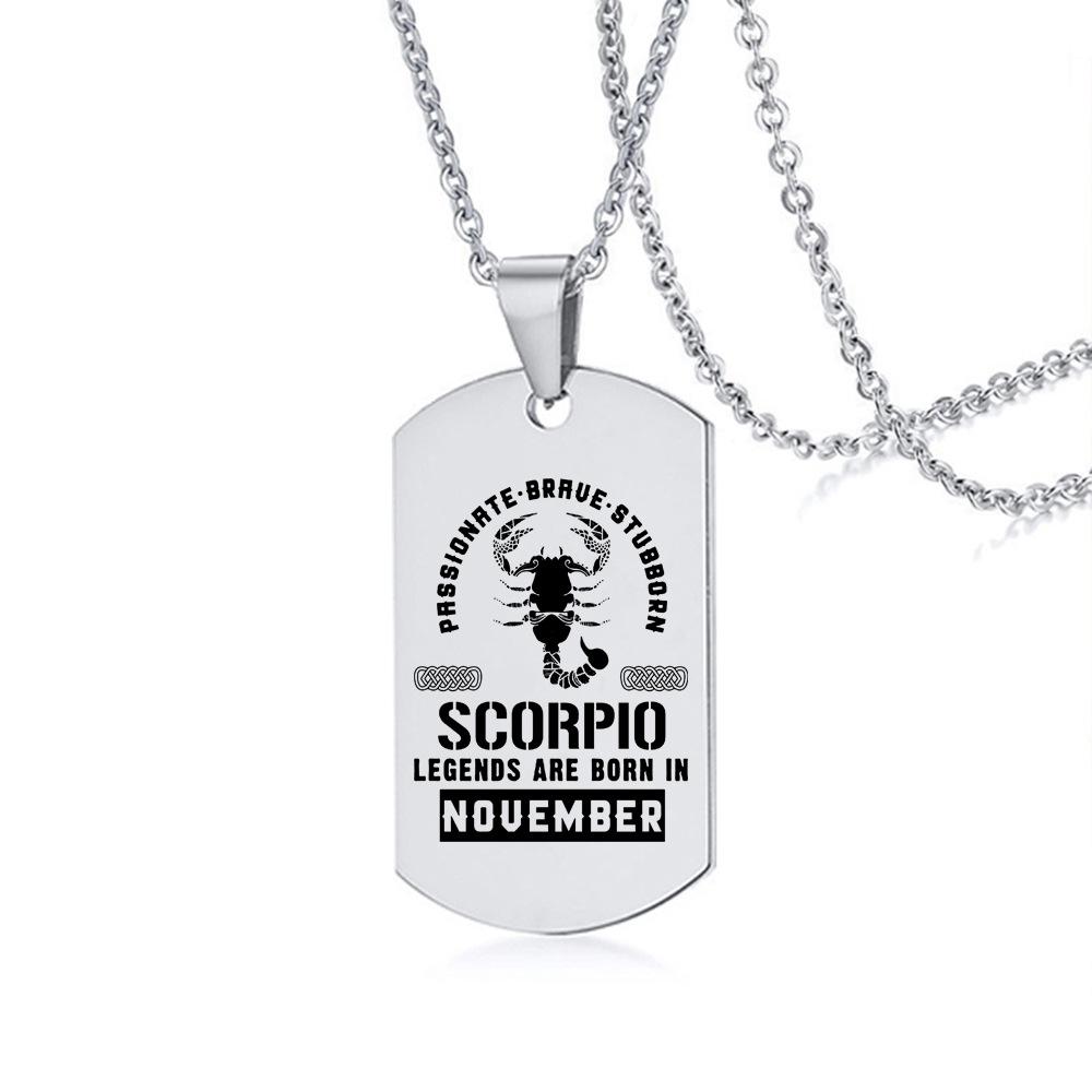 Mode Sternzeichen Halskette Für Männer Frauen 12 Konstellation Edelstahl Kette Halskette Geburtstag Geschenk Anhänger Schmuck von Joom DACH