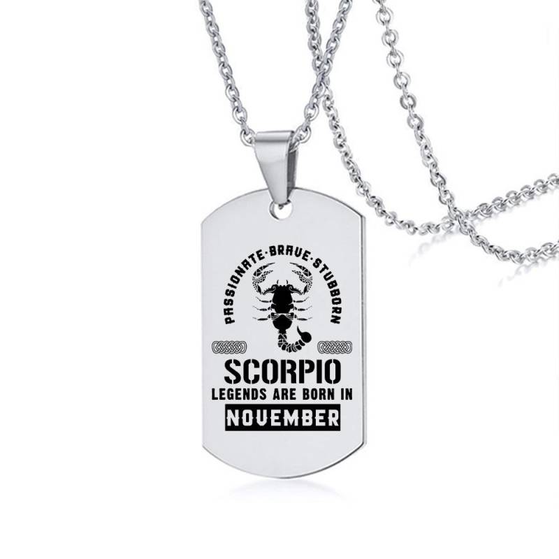 Mode Sternzeichen Halskette Für Männer Frauen 12 Konstellation Edelstahl Kette Halskette Geburtstag Geschenk Anhänger Schmuck von Joom DACH