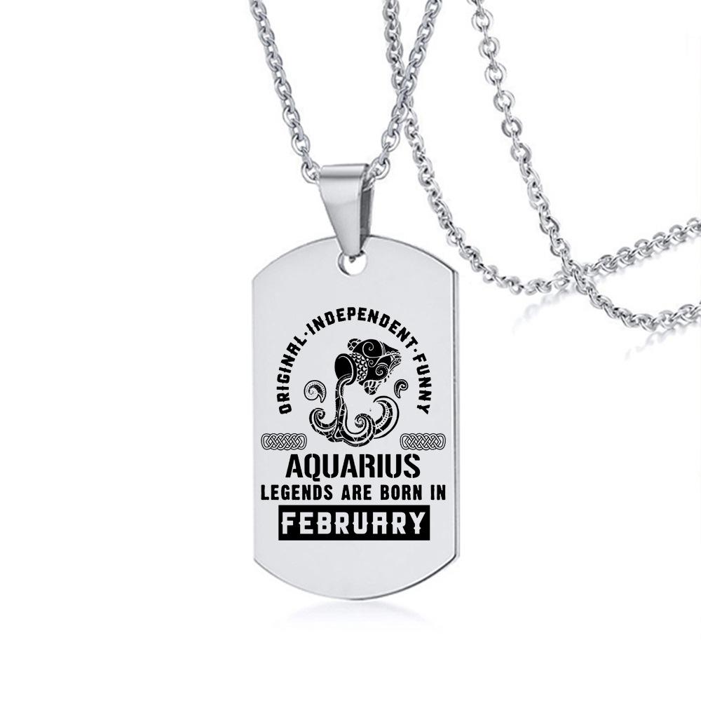 Mode Sternzeichen Halskette Für Männer Frauen 12 Konstellation Edelstahl Kette Halskette Geburtstag Geschenk Anhänger Schmuck von Joom DACH
